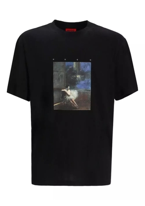 HUGO x Apoh ballerina-print cotton T-shirt - Black