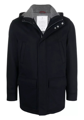 Brunello Cucinelli cashmere single-breasted coat - Blue
