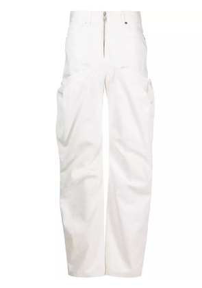 Almaz Hybrid deconstructed straight-leg jeans - White