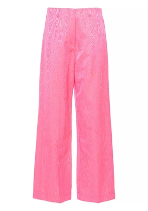 Forte Forte patterned-jacquard straight-leg jeans - Pink