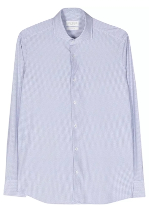 Dell'oglio geometric-pattern classic-collar shirt - White
