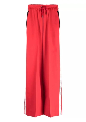 Rokh logo-trim palazzo trousers - Red