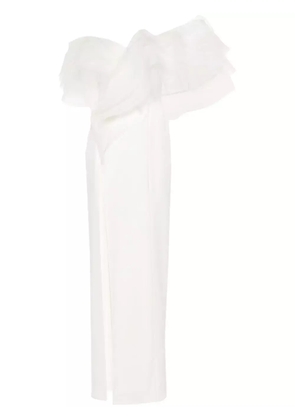Ana Radu ruffled maxi dress - White