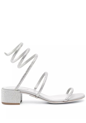 René Caovilla Cleo crystal-embellished sandals - Grey
