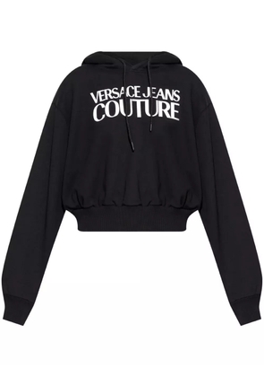 Versace Jeans Couture logo-print cotton hoodie - Black