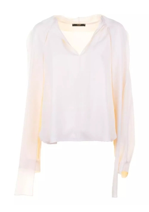 Seventy V-neck split-sleeve top - White