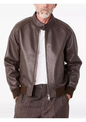 Officine Generale leather zip-fastening leather jacket - Brown