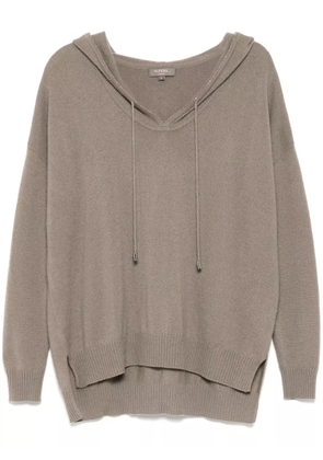 N.Peal Maya metal trim hoodie - Brown
