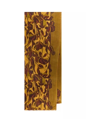 MALIPARMI floral-print patterned scarf - Yellow