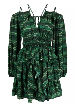 Ulla Johnson Silvia off-shoulder silk minidress - Green