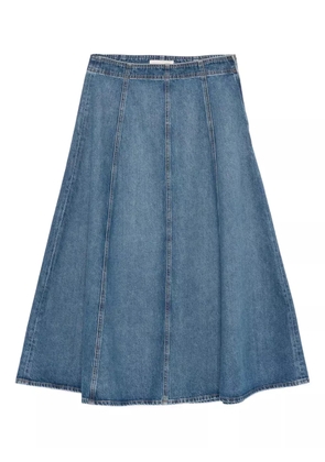 Ulla Johnson Uma panelled denim midi skirt - Blue