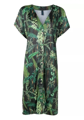 Lygia & Nanny Artemis leaf-print midi dress - Green