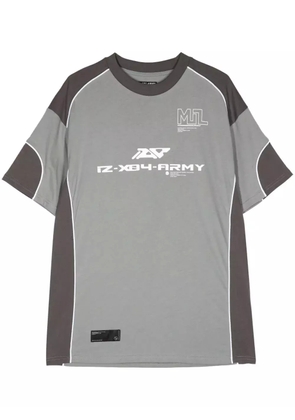 izzue contrasting cotton t-shirt - Grey