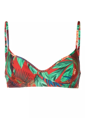 Lygia & Nanny Fiji floral-print bikini top - Red