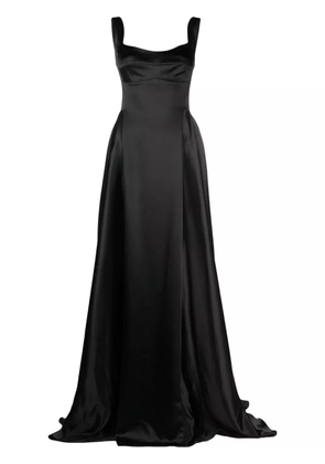 Atu Body Couture V-back satin gown - Black