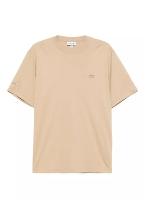 Lacoste embroidered-signature T-shirt - Neutrals