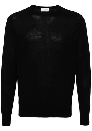 Ballantyne fine-knit cotton sweater - Black