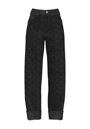 HUGO floral-pattern jeans - Black