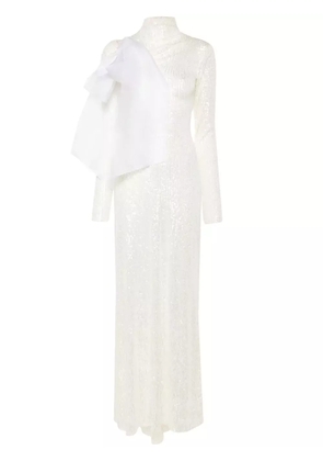 Atu Body Couture draped-detail maxi dress - White