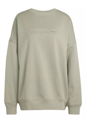 adidas Essentials Linear logo-appliqué sweatshirt - Green