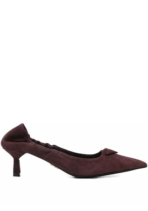 Prada pointed-toe kitten-heel pumps - Red