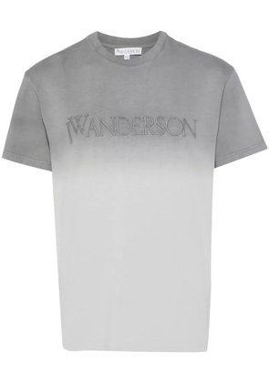 JW Anderson logo-embroidered gradient T-shirt - Grey