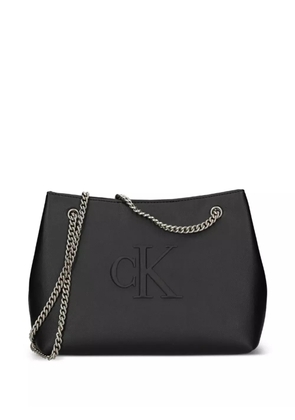 Calvin Klein embossed-logo shoulder bag - UB1 BLACK