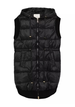 TWINSET hooded quilted vest - Black