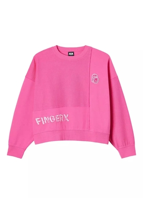 FINGERCROXX embroidered panelled sweatshirt - Pink