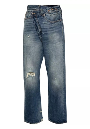 R13 Crossover distressed skinny jeans - Blue