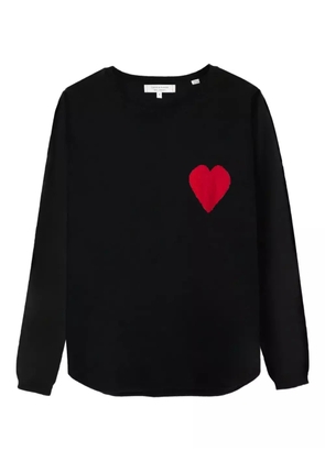 Chinti & Parker heart-embellished sweater - Black
