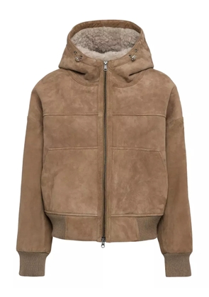 Tela hooded zip-up jacket - Brown