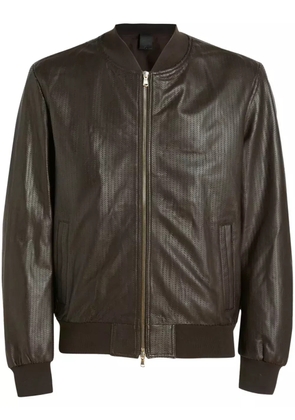 GIOCASTA bomber leather jacket - Brown