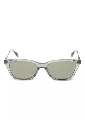 A BATHING APE® logo-plaque rectangle sunglasses - Green