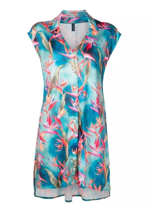 Lygia & Nanny Jamile-printed v-neck dress - Blue