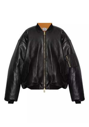 VETEMENTS leather zip-fastening bomber jacket - Black