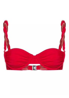 Isa Boulder Chunky Rope underwire bikini top - Red