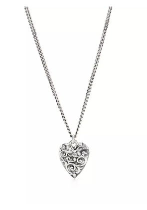 Emanuele Bicocchi Arabesque heart pendant necklace - Silver