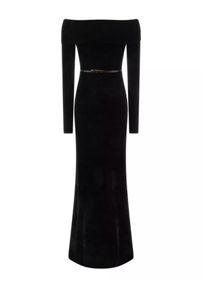 Elisabetta Franchi off-shoulder belted dress - Black