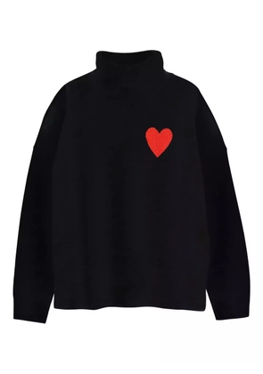 Chinti & Parker Breton Heart roll-neck sweater - Black