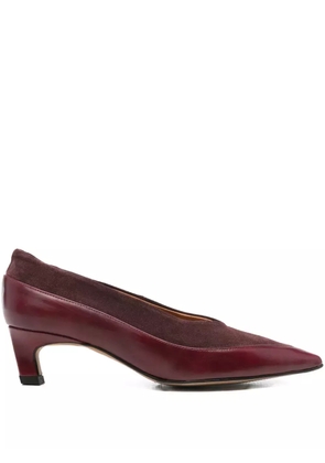 ANGEL ALARCON 40mm pointed-toe suede pumps - Red