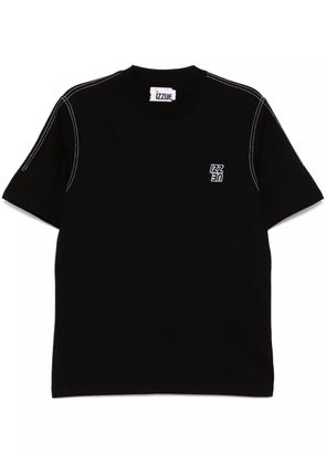 izzue logo-embroidered T-shirt - Black