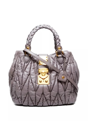 Miu Miu Pre-Owned 2010s matelassé two-way handbag - Grey