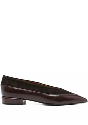ANGEL ALARCON suede-leather pointed-toe pumps - Brown