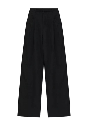 R13 pleated wool trousers - Black
