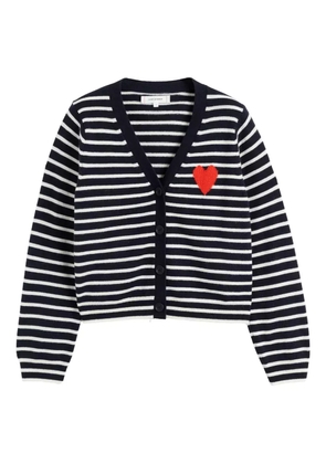Chinti & Parker Breton Heart striped cardigan - Blue