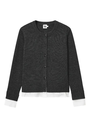 b+ab layered buttoned cardigan - Grey