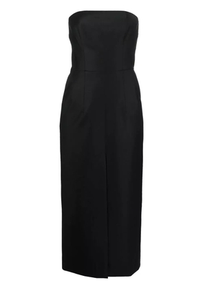 Materiel fitted midi dress - Black