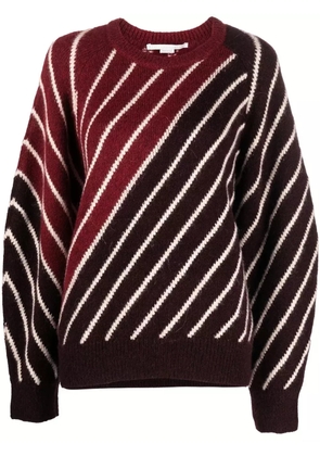 Stella McCartney diagonal-stripe jumper - Red