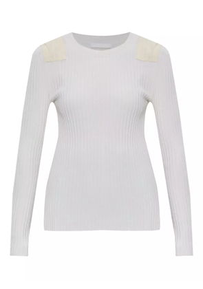 Helmut Lang ribbed long-sleeve top - White